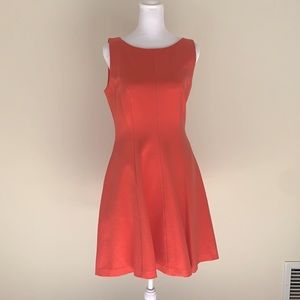 Rachel Roy A-line Cut Back Dress.NWT. Size 8. Coral/orange.Hidden Side P…